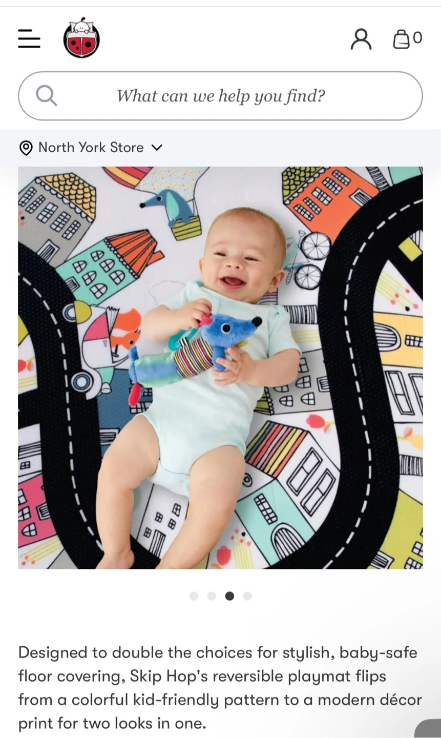 Skip Hop Doubleplay Reversible Playmat - Vibrant Village image indicator(2)