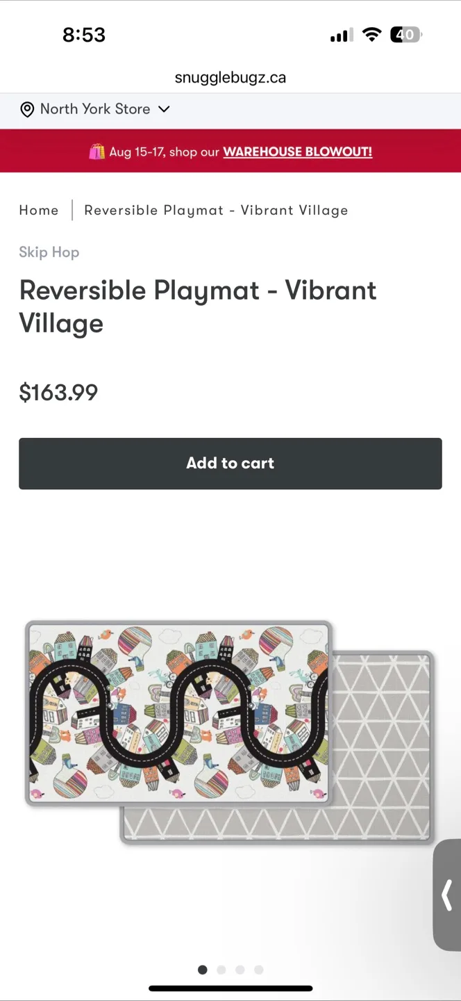 Skip Hop Doubleplay Reversible Playmat - Vibrant Village image indicator(3)