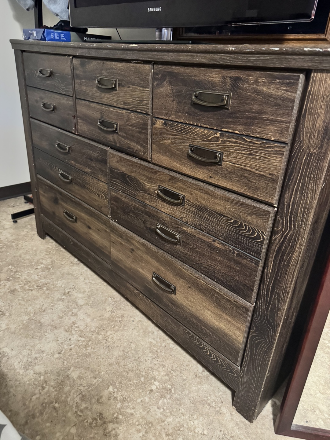 Bedroom Set - Bed Frame, Dresser, Nightstands