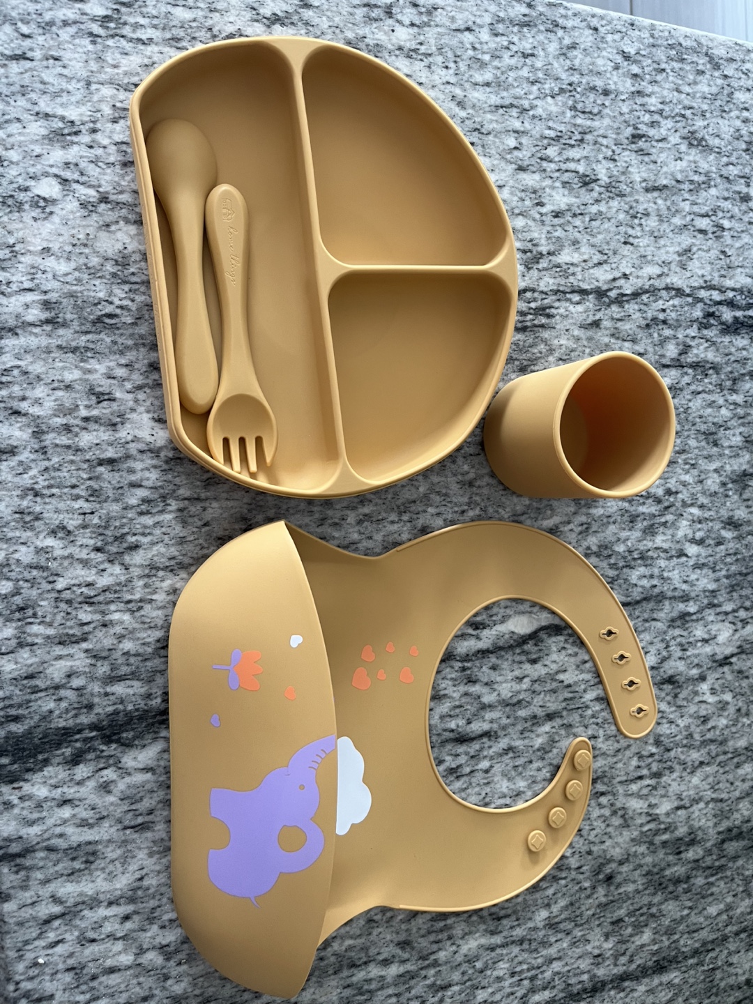 Little Boo Thangs Baby Feeding Set - Mustard Yellow