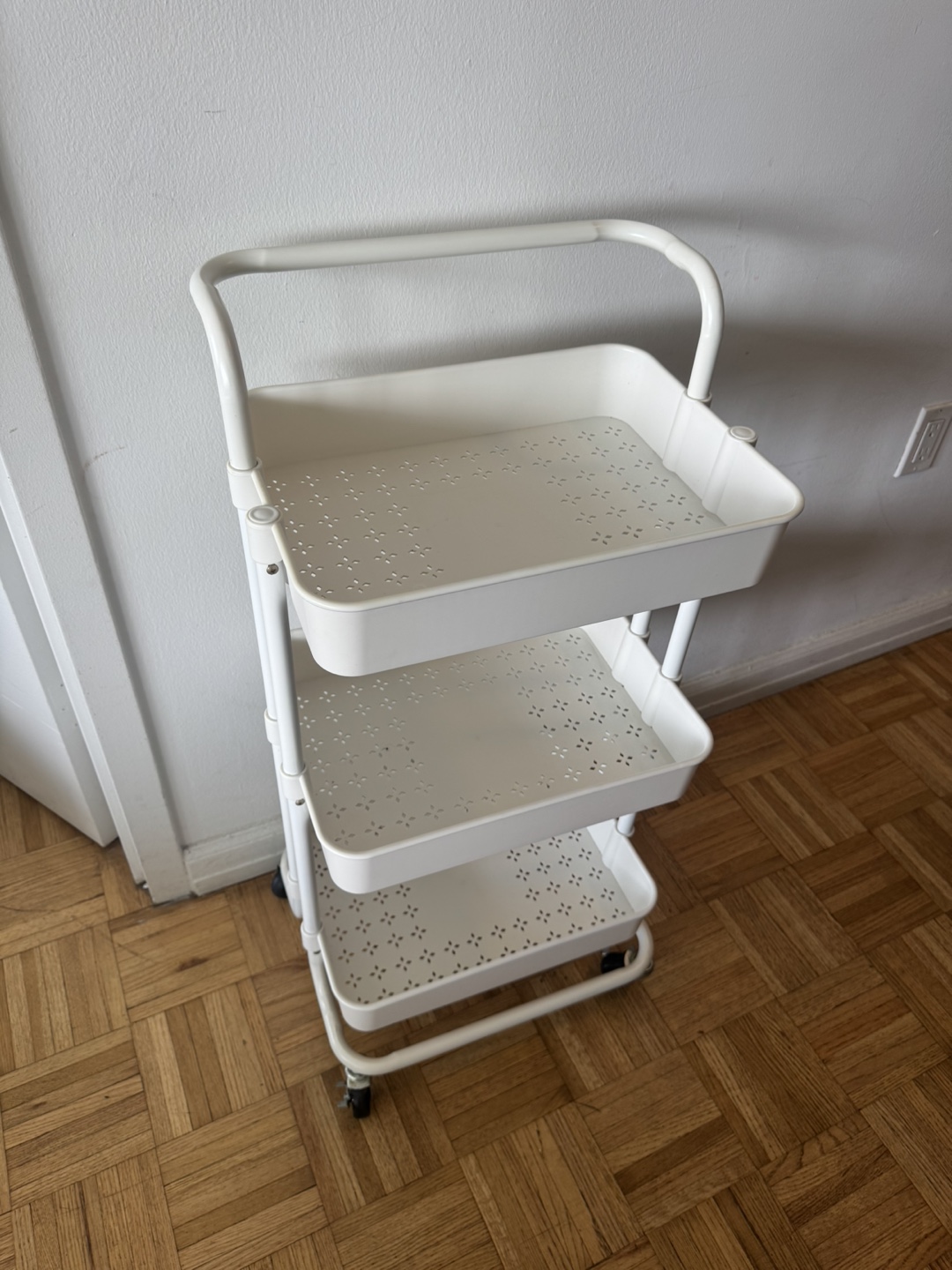 3-tier rolling Utility Cart - White - photo 2