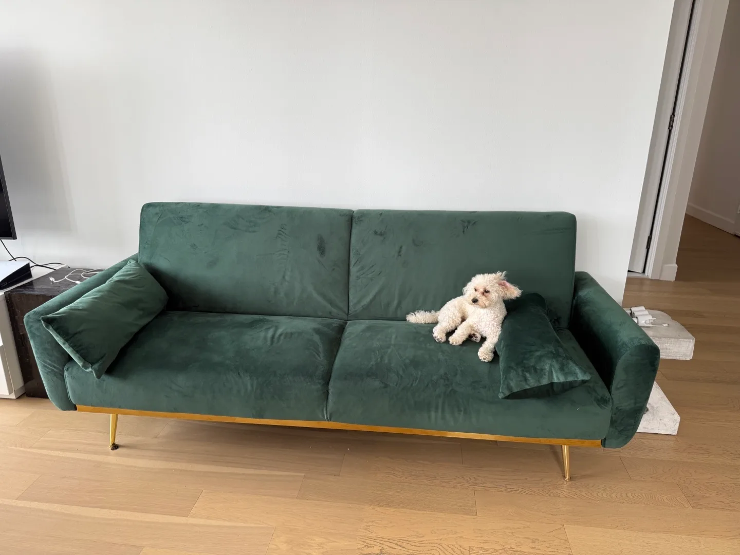 Green Velvet Sofa thumbnail