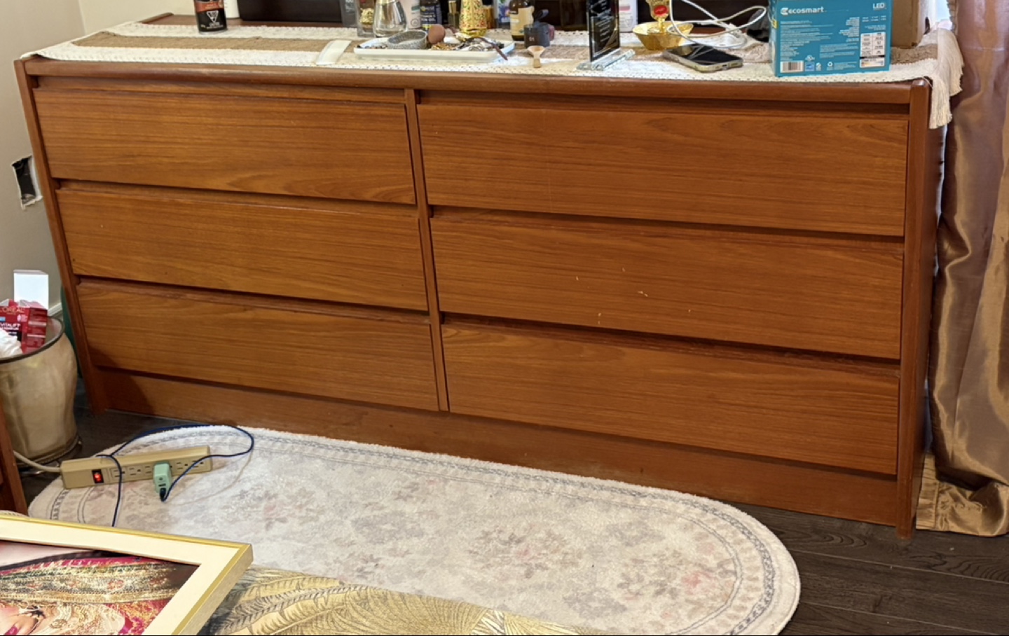 vintage danish teakwood set, dresser, cabinet, side table - photo 3