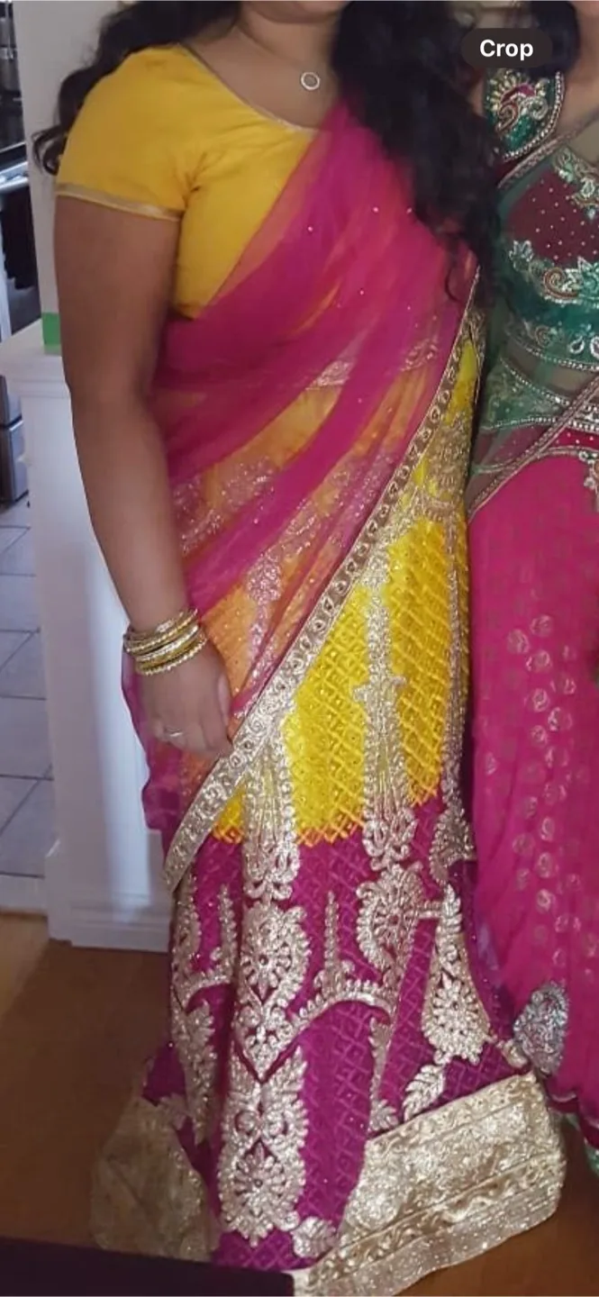 Yellow & Pink Indian Outfit image indicator(2)
