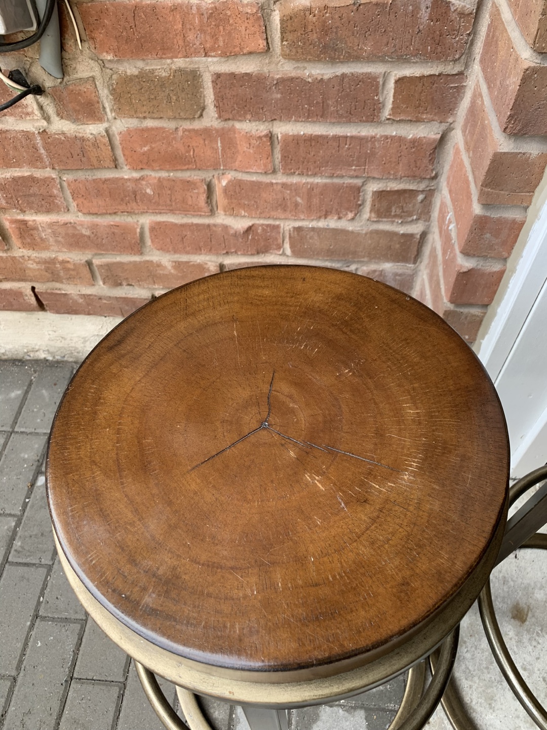 Set of 2 Wood & Metal Bar Stools - photo 3