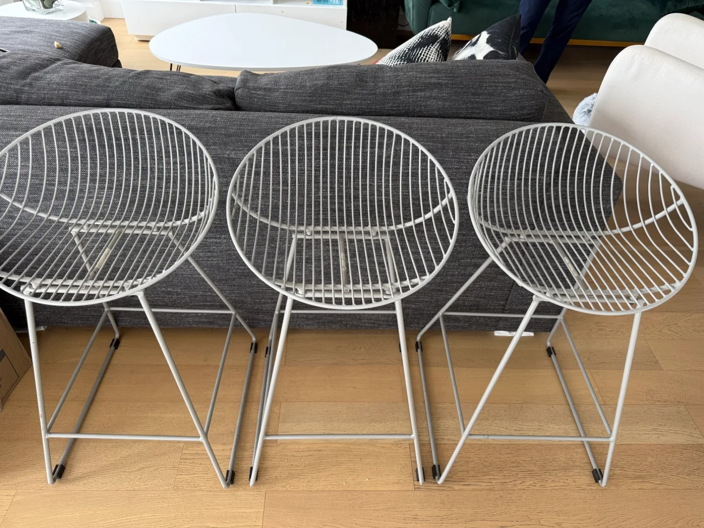 3x Blu Dot Real Good Bar Stools - silver thumbnail