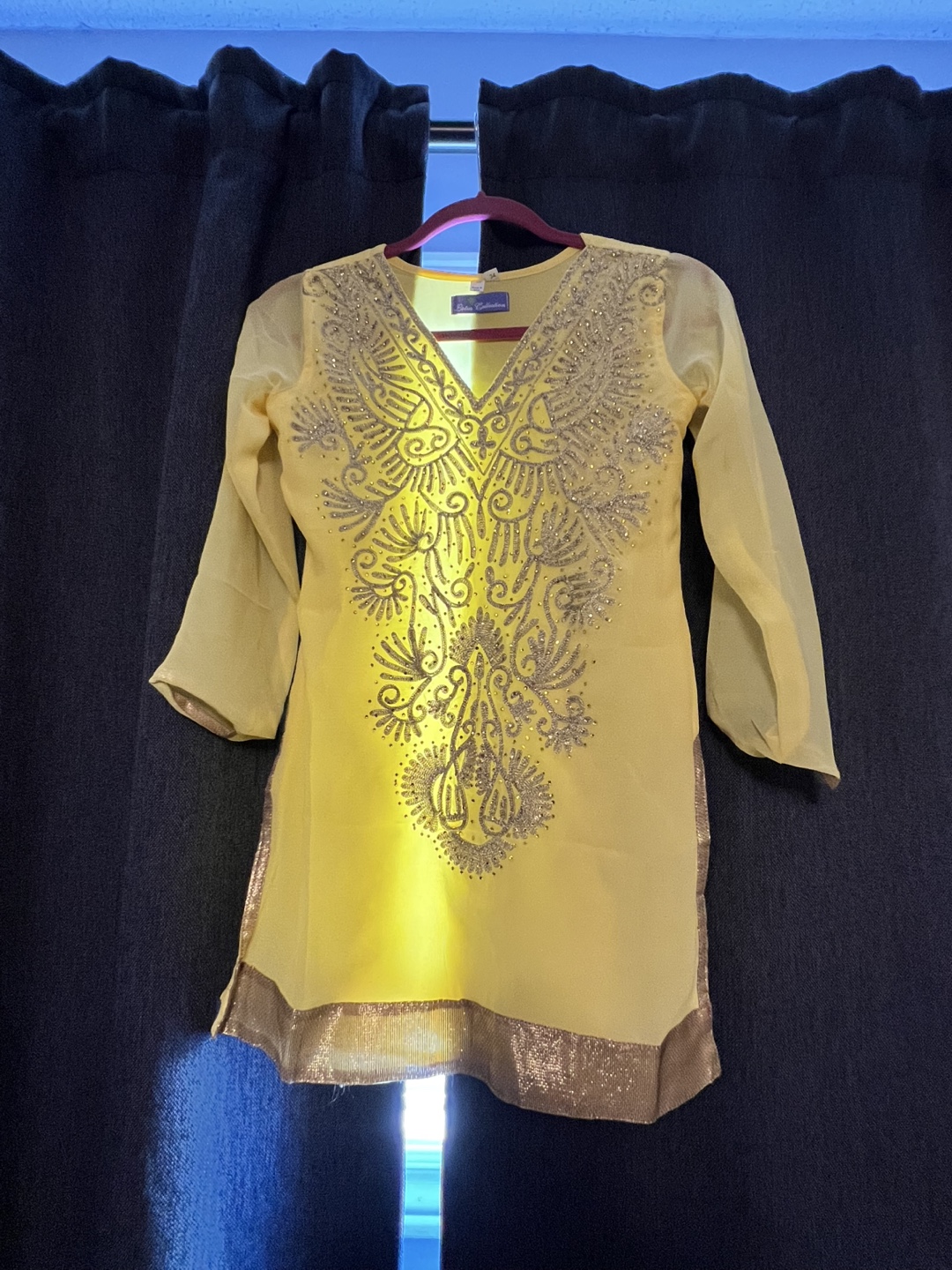 Yellow Embellished women’s Indian top