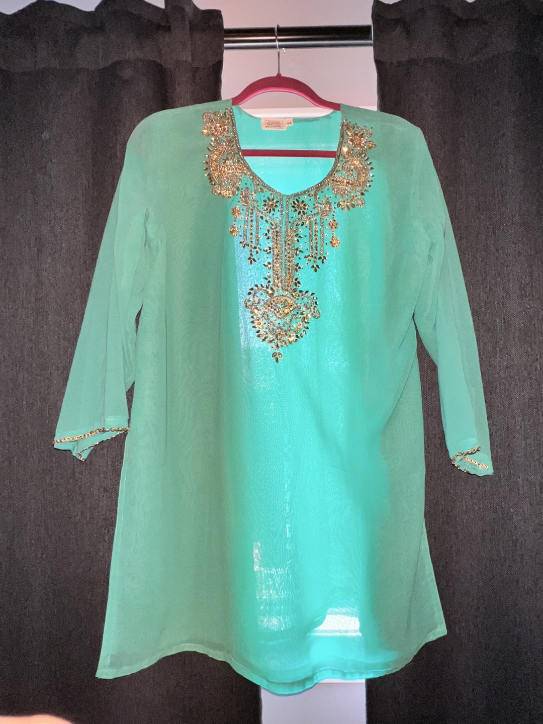Green Embellished Women’s Indian Top