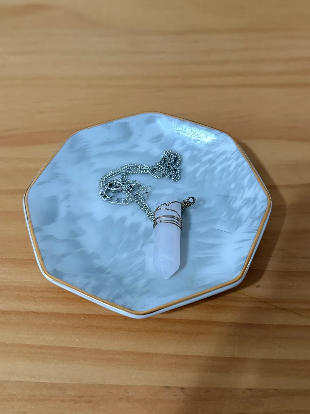 Rose Quartz Crystal Necklace thumbnail