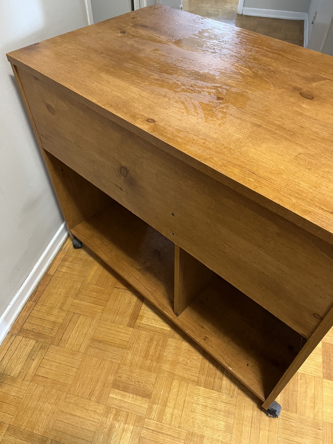 Wooden Desk with Pull-Out Keyboard Tray - photo 3