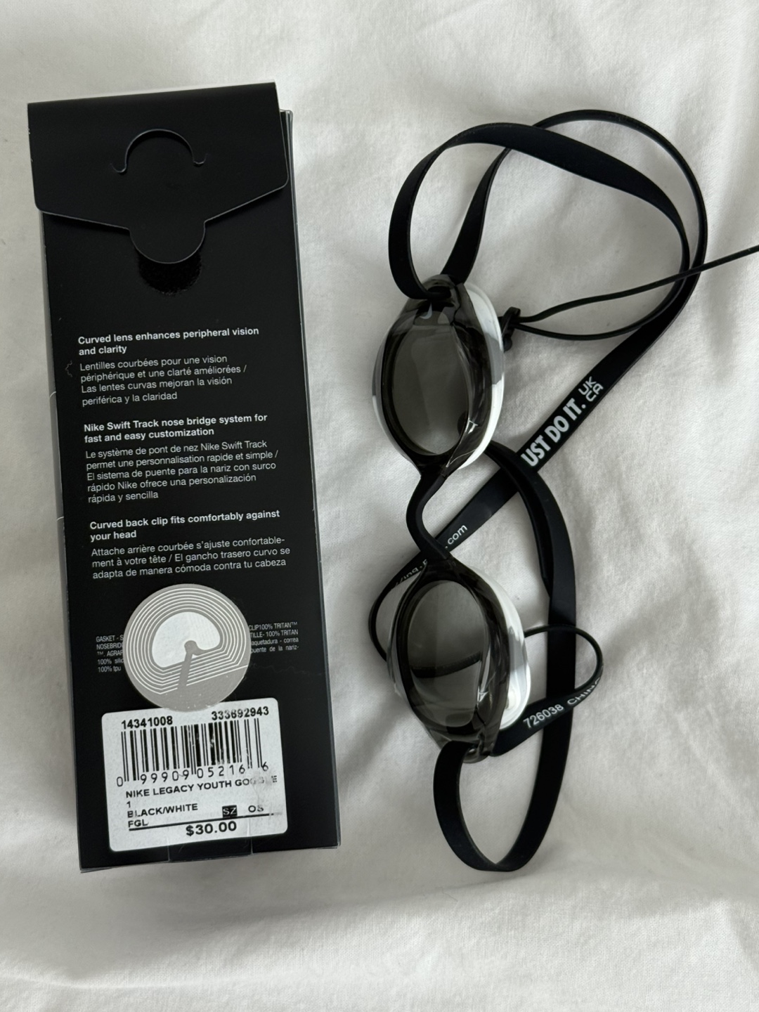 Nike Legacy Youth Goggle - Black/White - photo 2