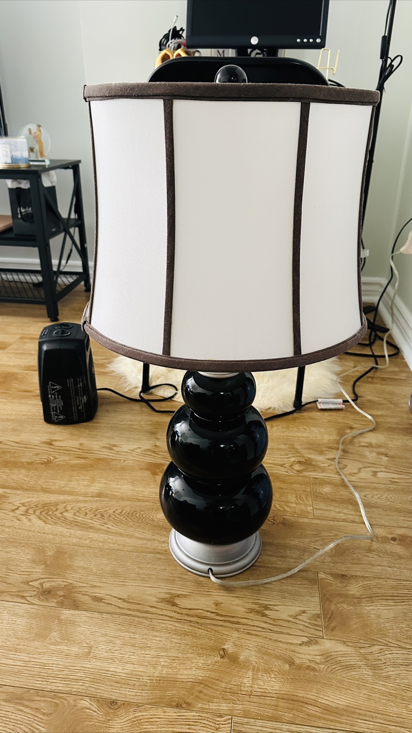 Black Ceramic Table Lamp - photo 2