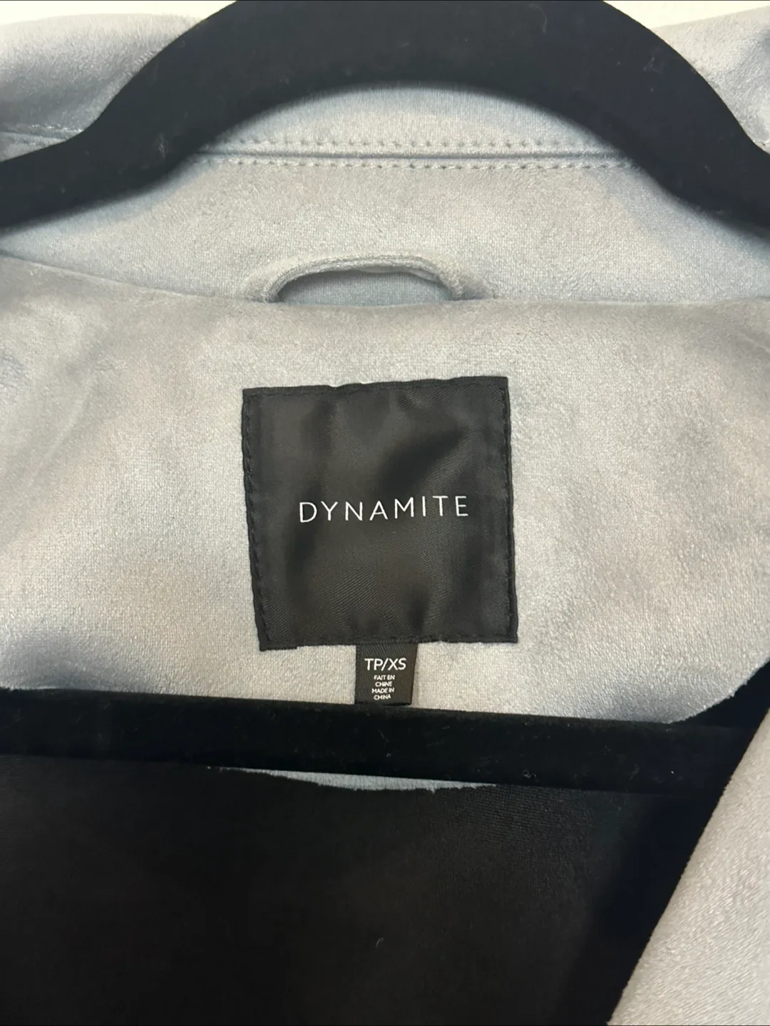 Dynamite Blue Suede Moto Biker Jacket - Size XS image indicator(4)