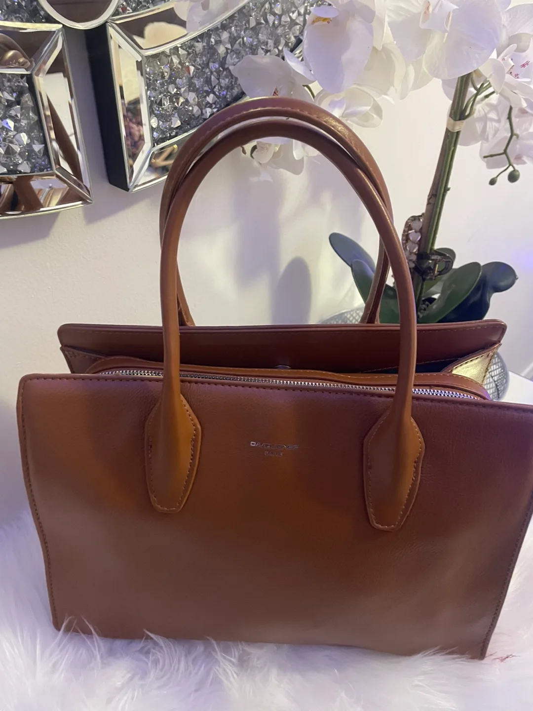 David Jones Paris Brown Tote Bag image indicator(4)