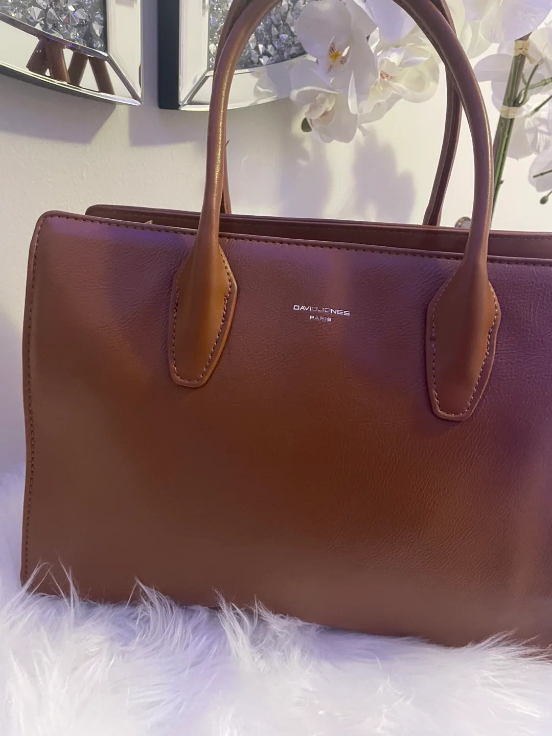 David Jones Paris Brown Tote Bag image indicator(6)