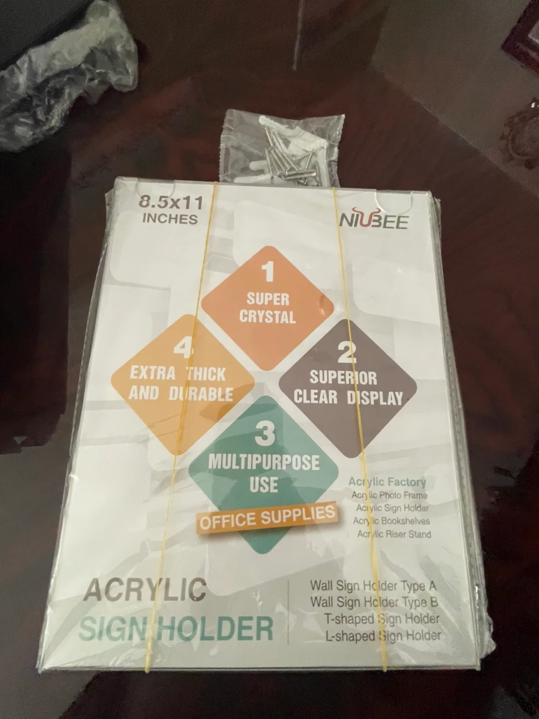 BRAND NEW 6 PCS 8.5x11 Acrylic Sign Holder thumbnail