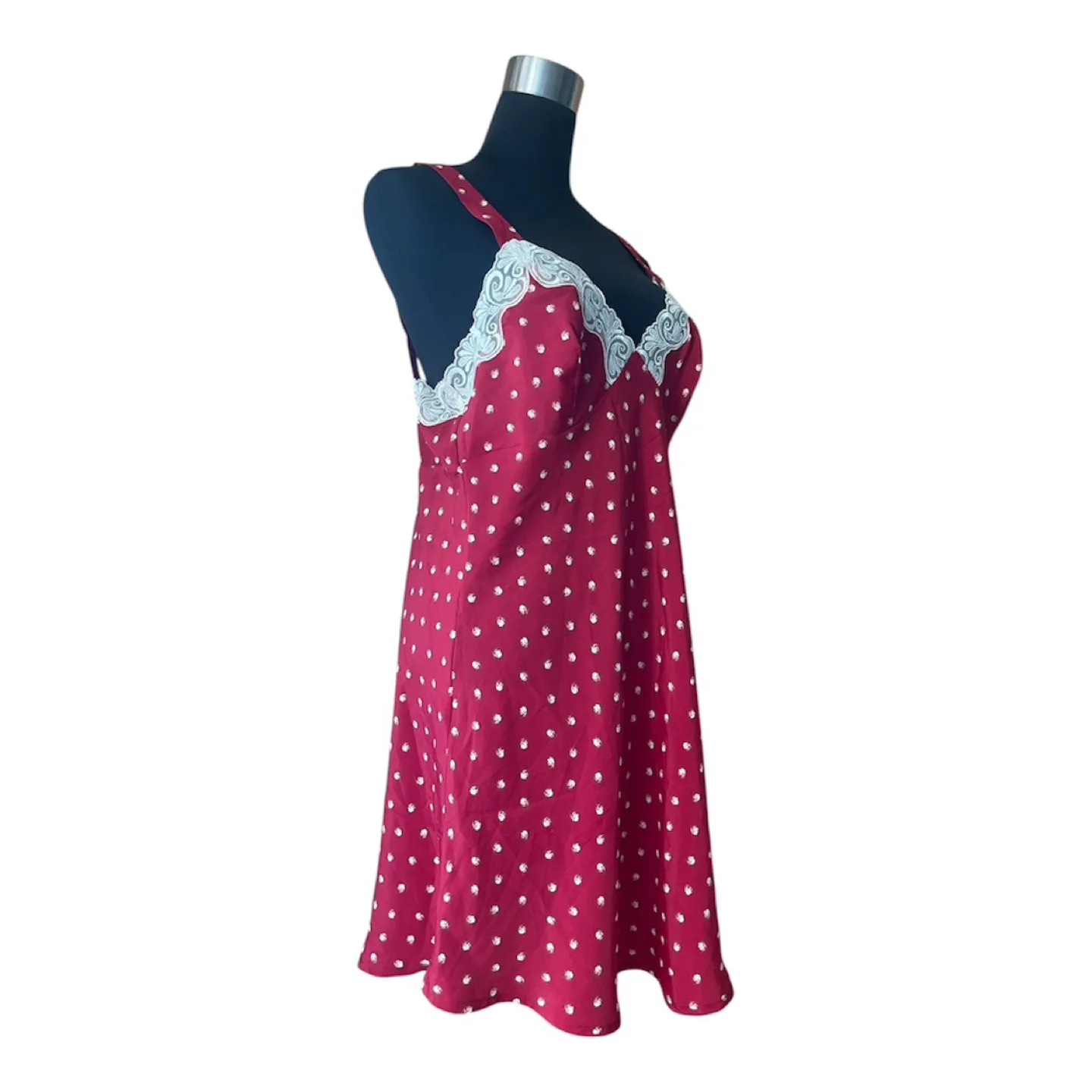 Red Polka Dot Slip Dress image indicator(2)