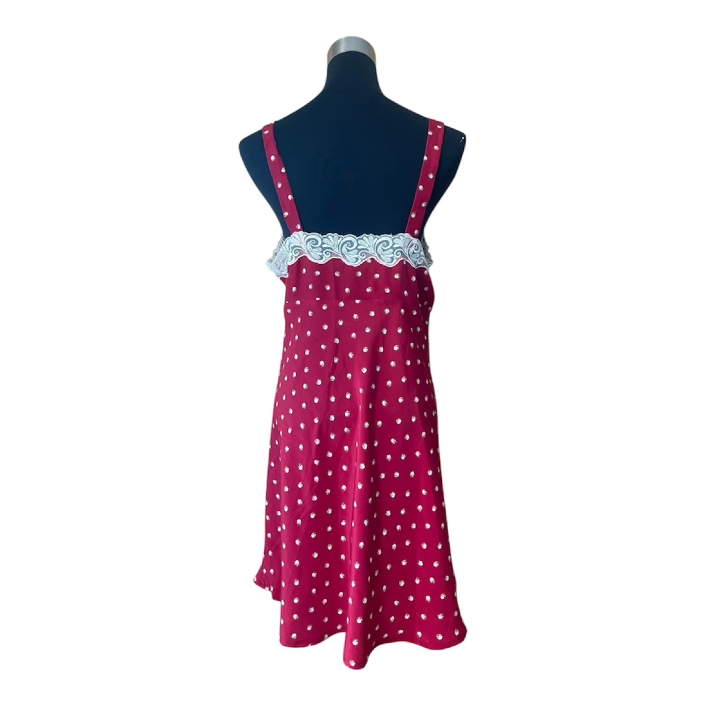 Red Polka Dot Slip Dress image indicator(6)