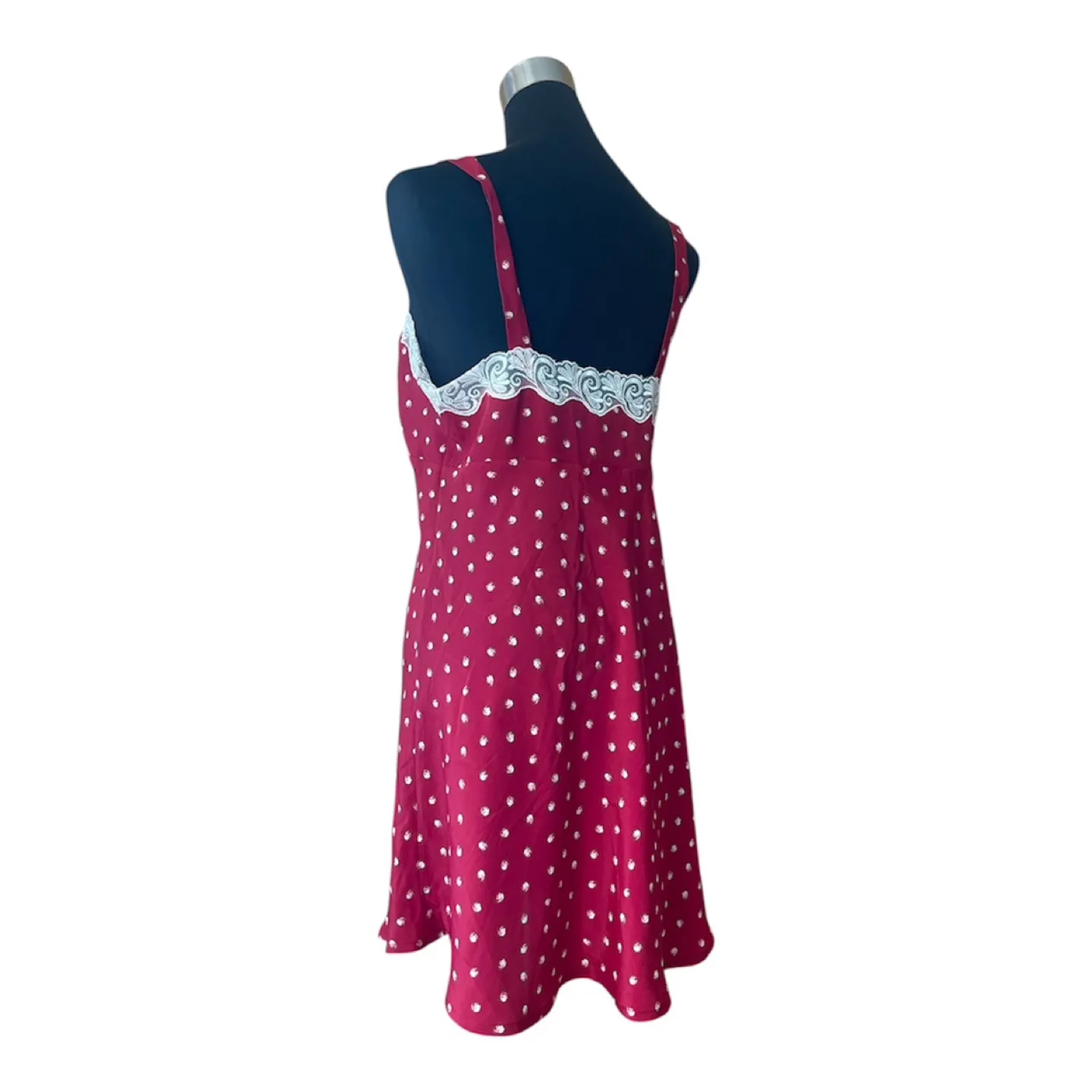 Red Polka Dot Slip Dress image indicator(7)