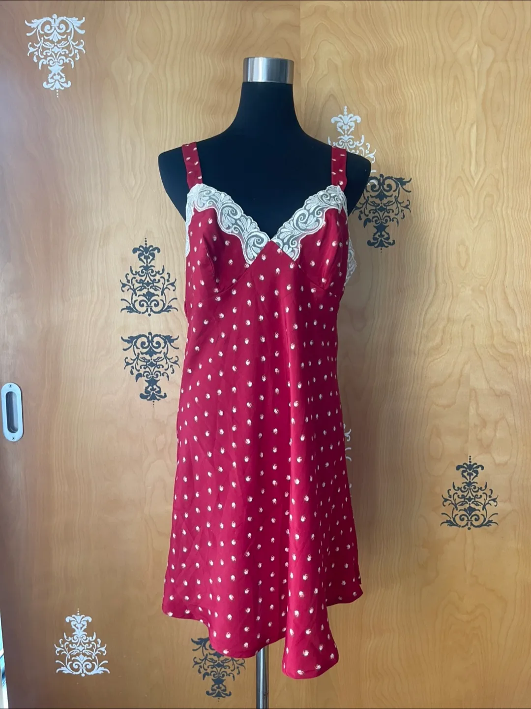 Red Polka Dot Slip Dress image indicator(9)
