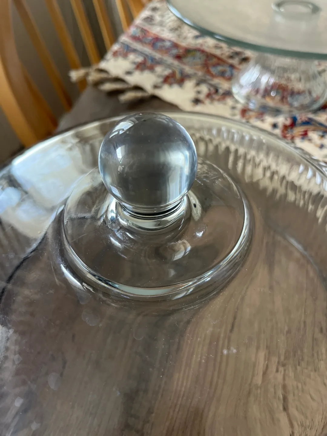 Glass Cake Stand with Dome Lid image indicator(3)