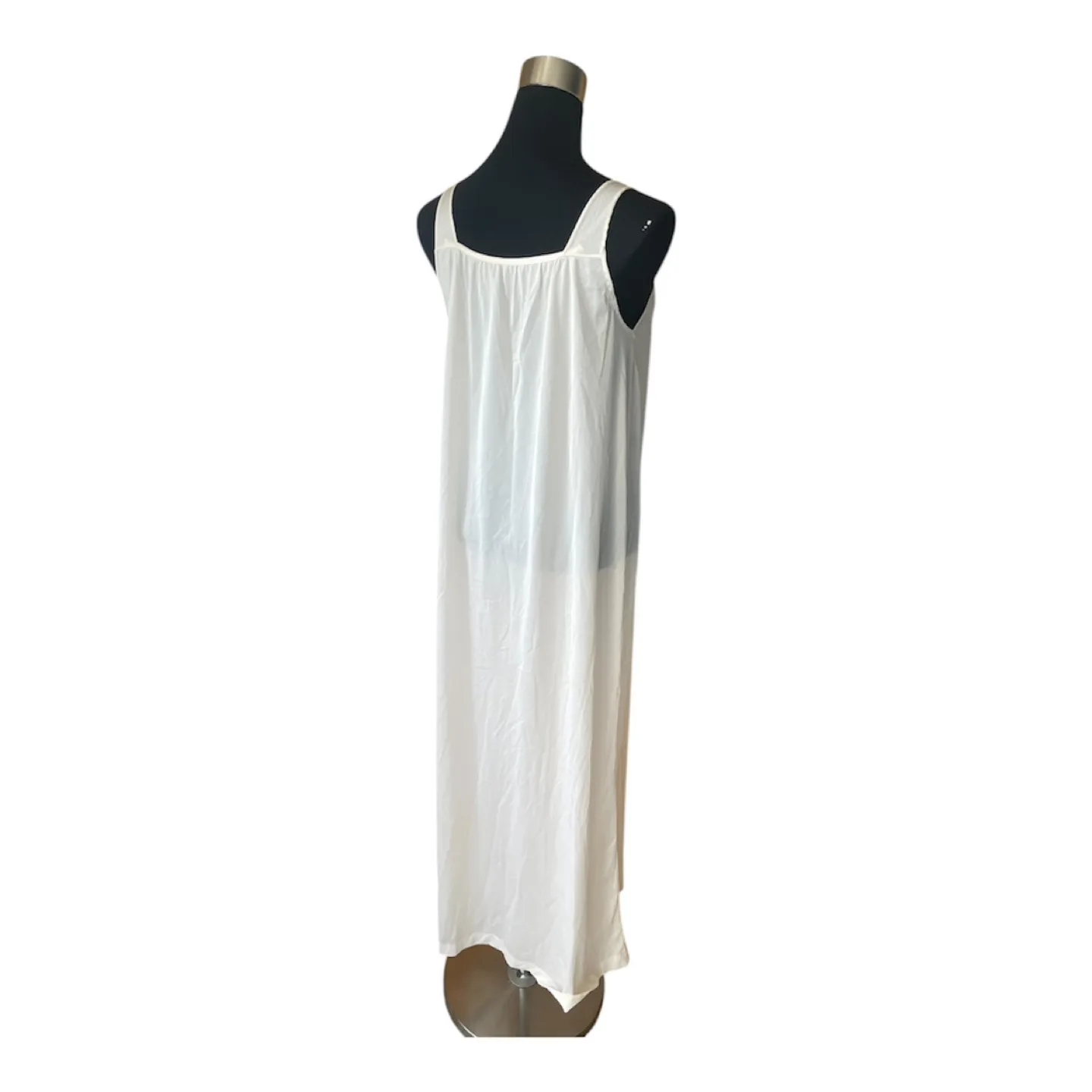Rare Vintage 90s White Lace Trim Slip Dress image indicator(5)