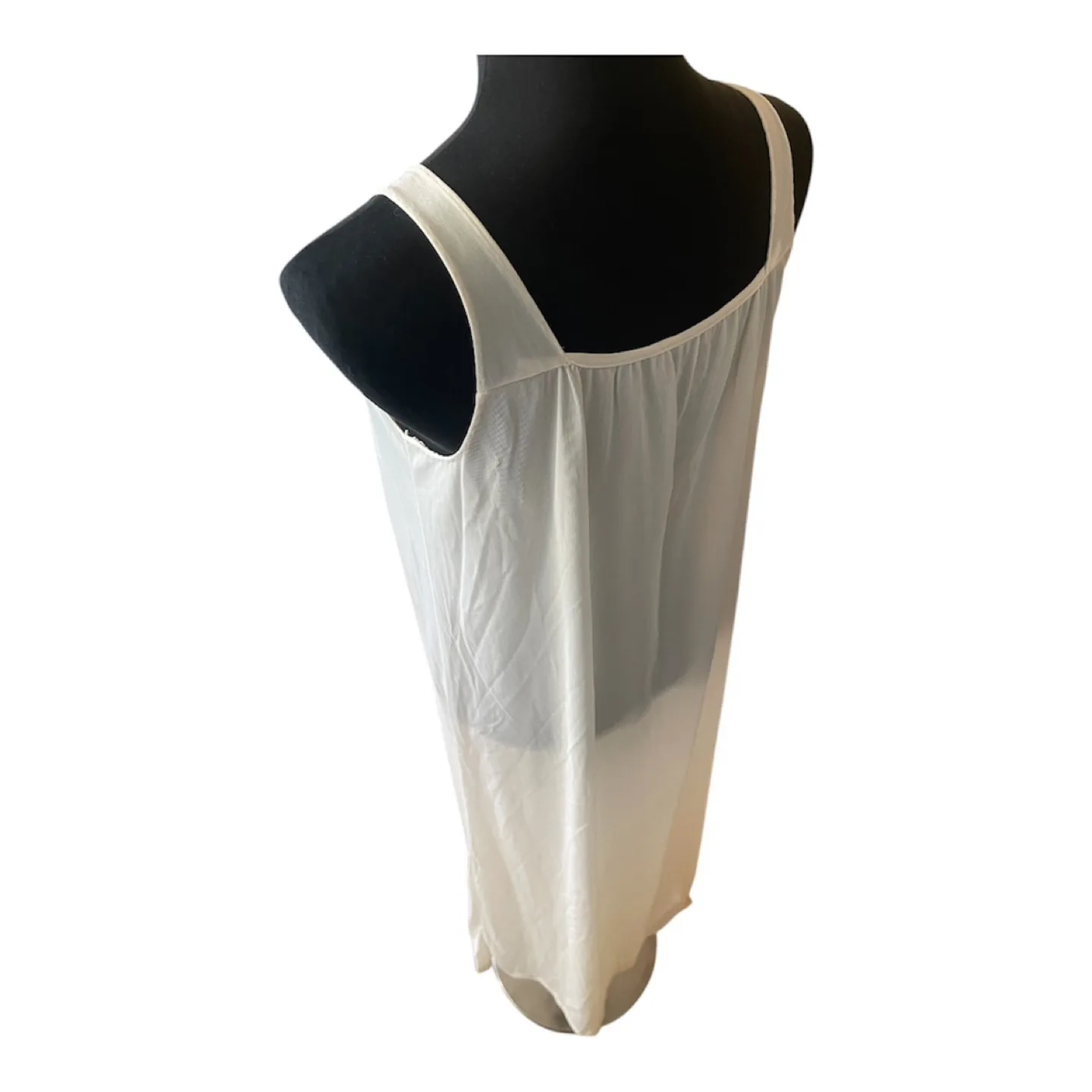 Rare Vintage 90s White Lace Trim Slip Dress image indicator(10)