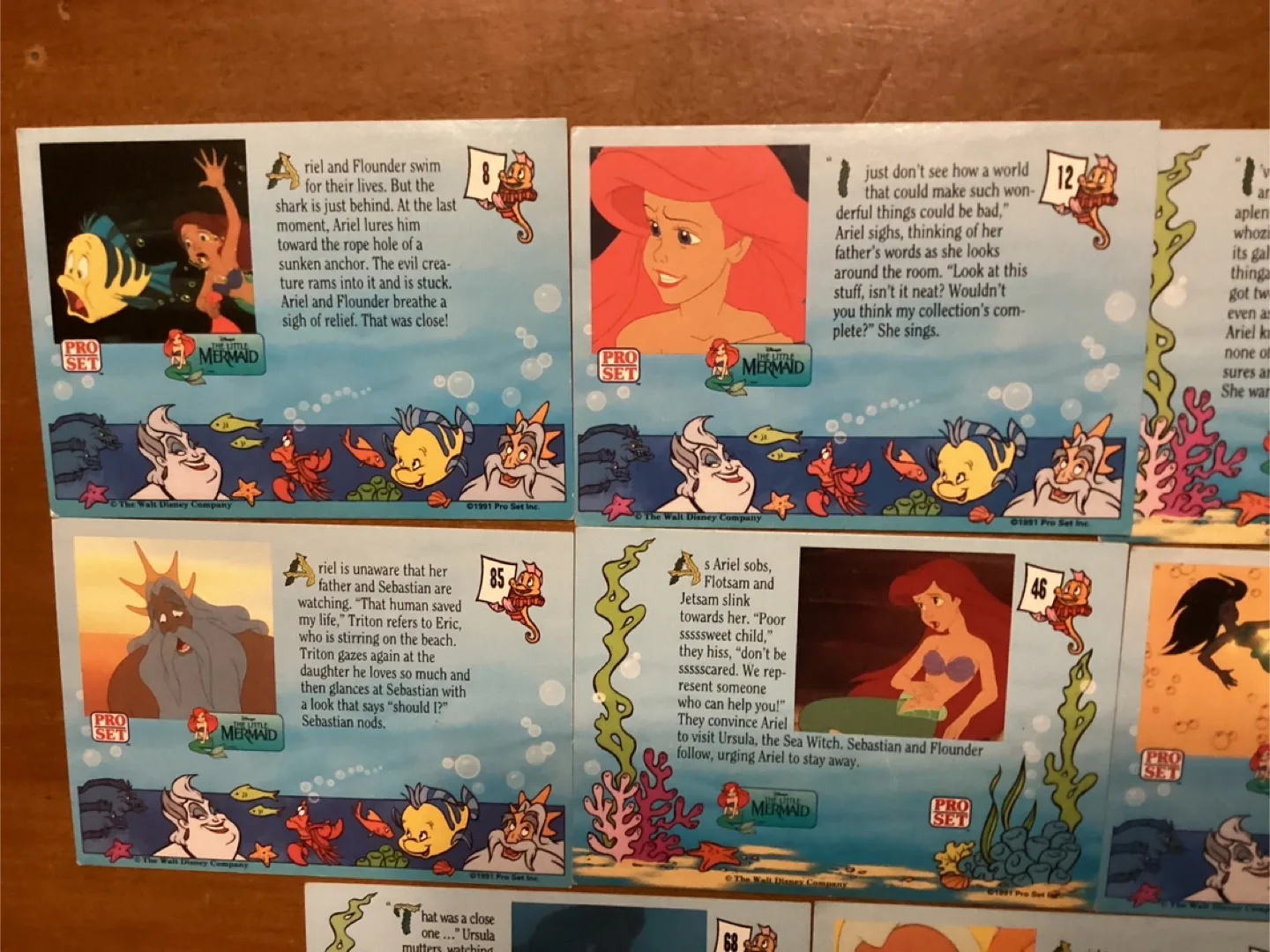 8. 1991 DISNEY “THE LITTLE MERMAID” Movie Trading Cards image indicator(6)