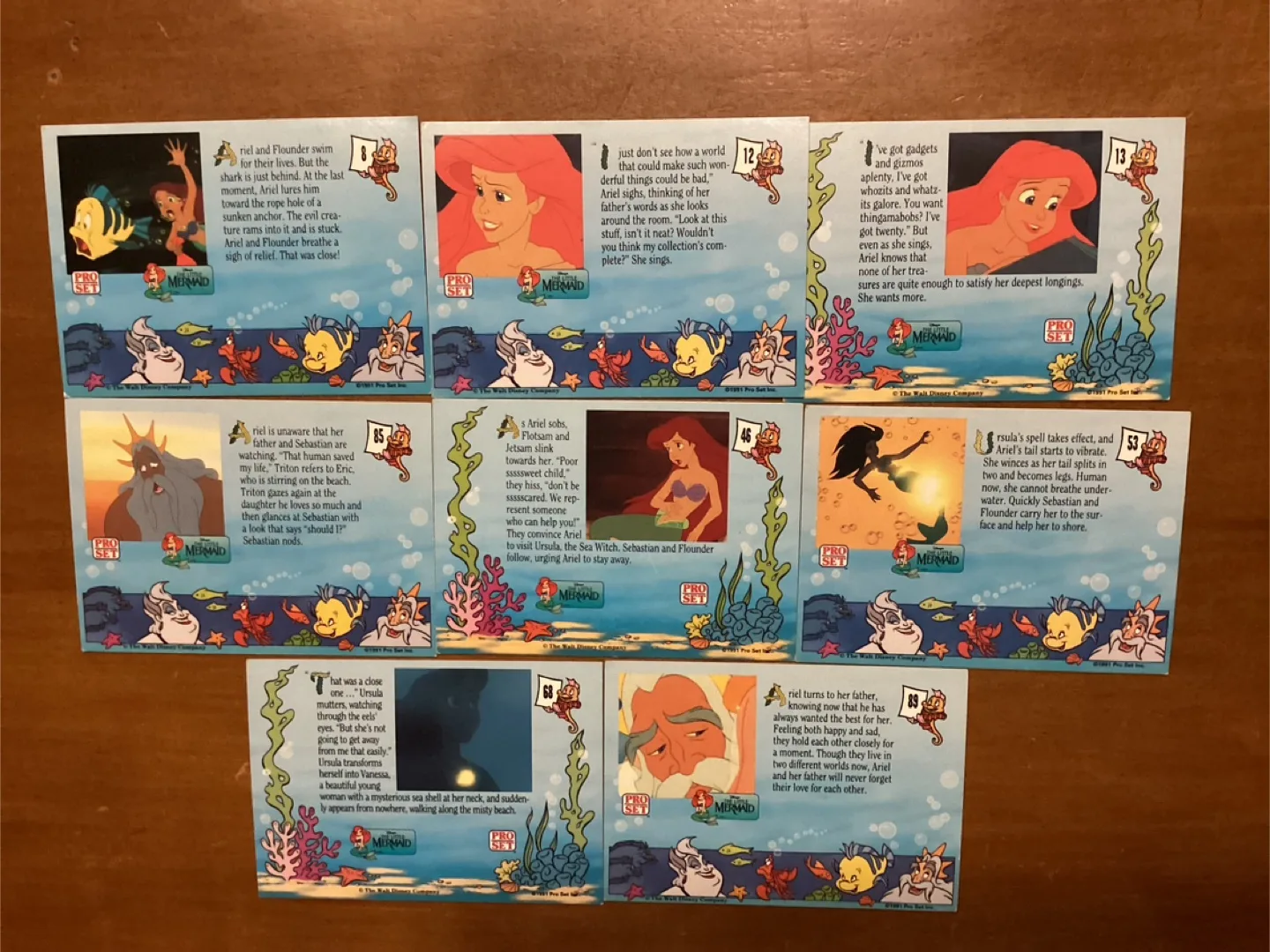 8. 1991 DISNEY “THE LITTLE MERMAID” Movie Trading Cards image indicator(5)