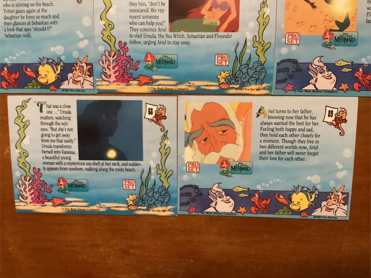 8. 1991 DISNEY “THE LITTLE MERMAID” Movie Trading Cards image indicator(8)
