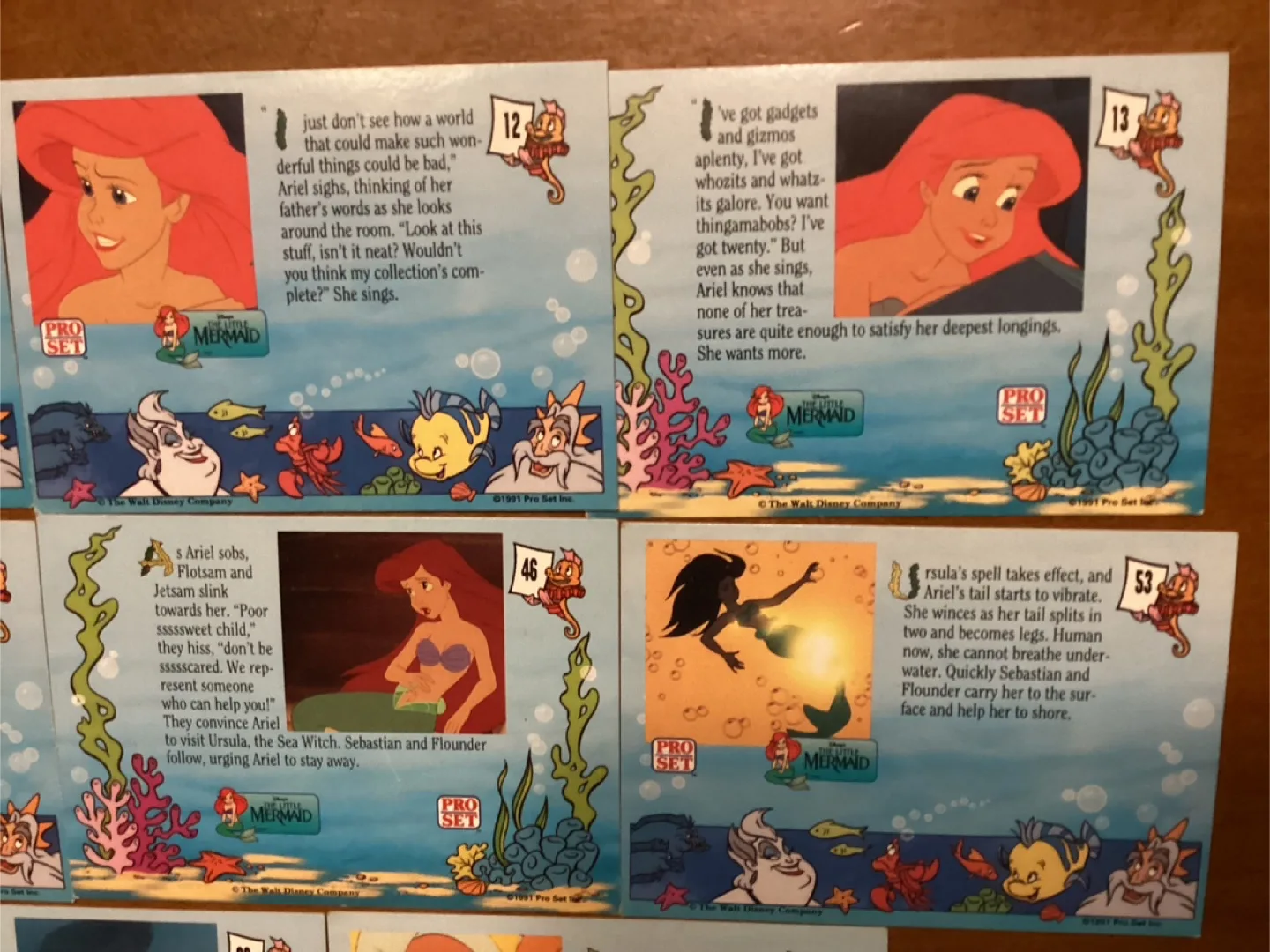 8. 1991 DISNEY “THE LITTLE MERMAID” Movie Trading Cards image indicator(7)