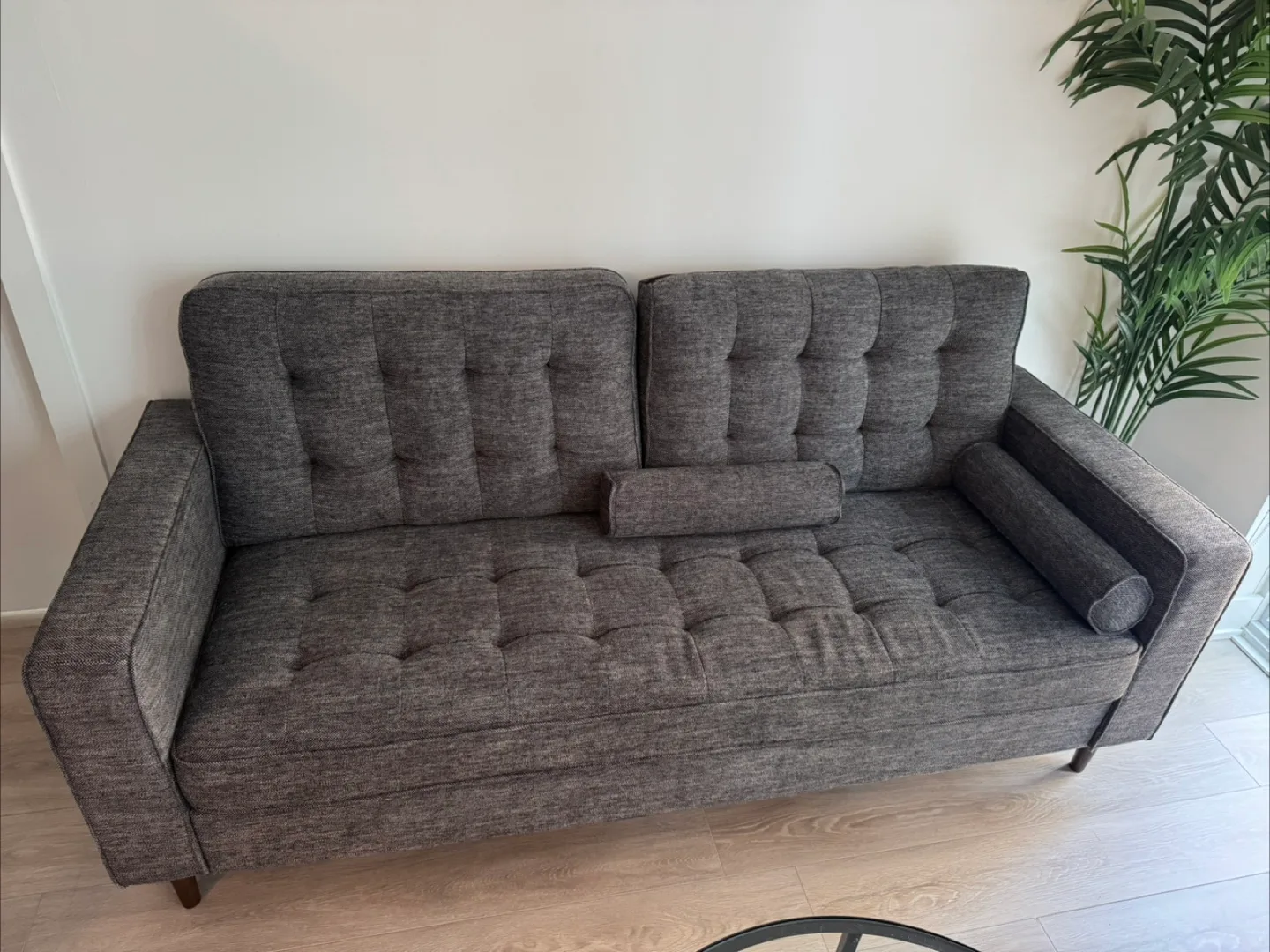 🛋️Grey Tufted Sofa thumbnail
