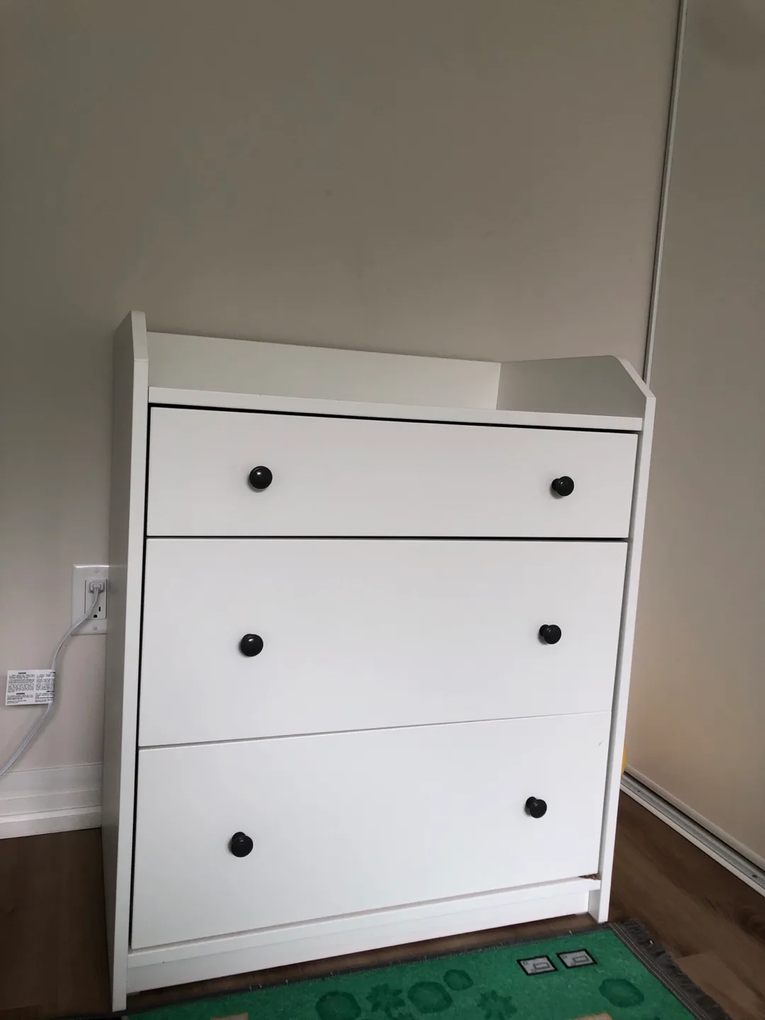 White Dresser with Changing Table Top thumbnail