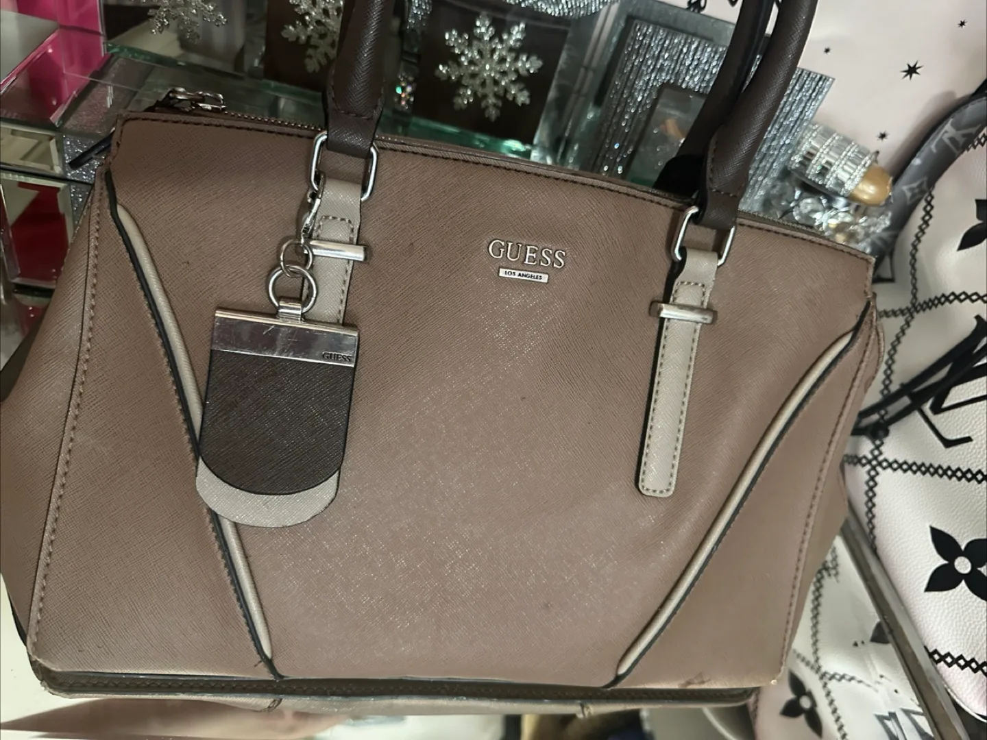 Guess Satchel Bag - Taupe thumbnail