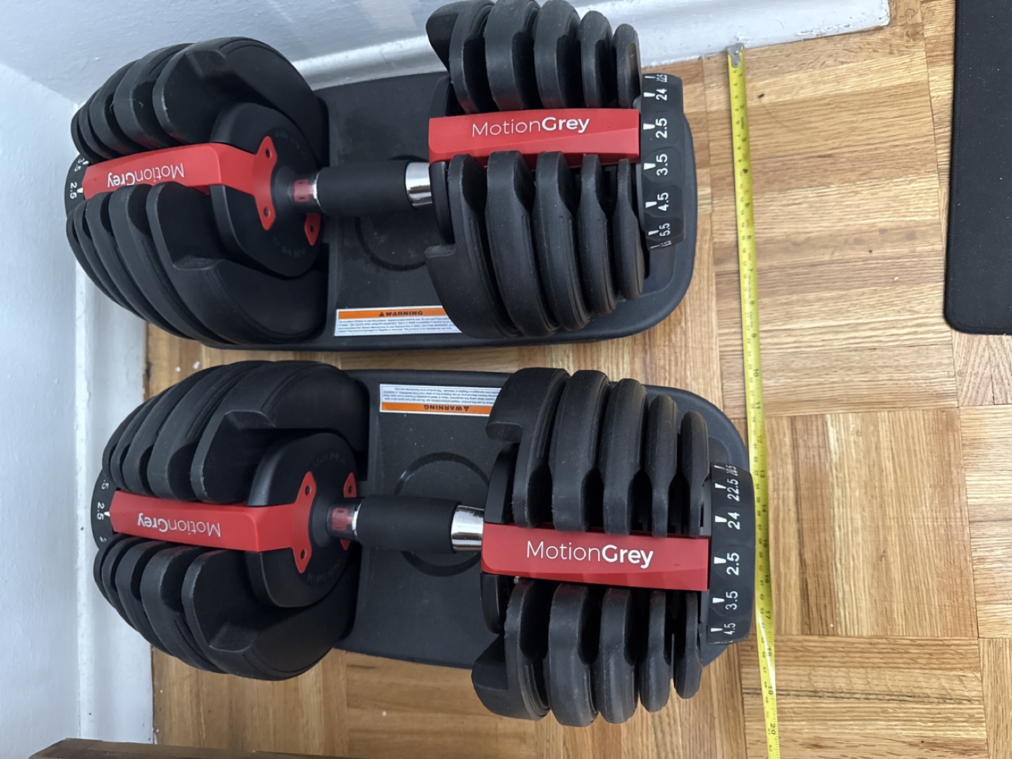 MotionGrey Adjustable Dumbbell Set - photo 3