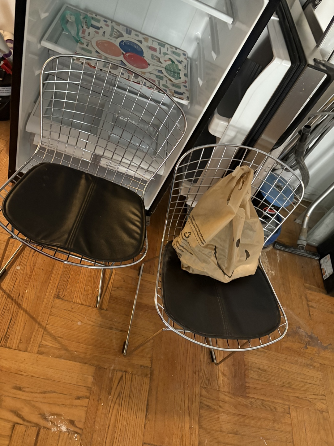 Pair of Bertoia Style Wire Chairs