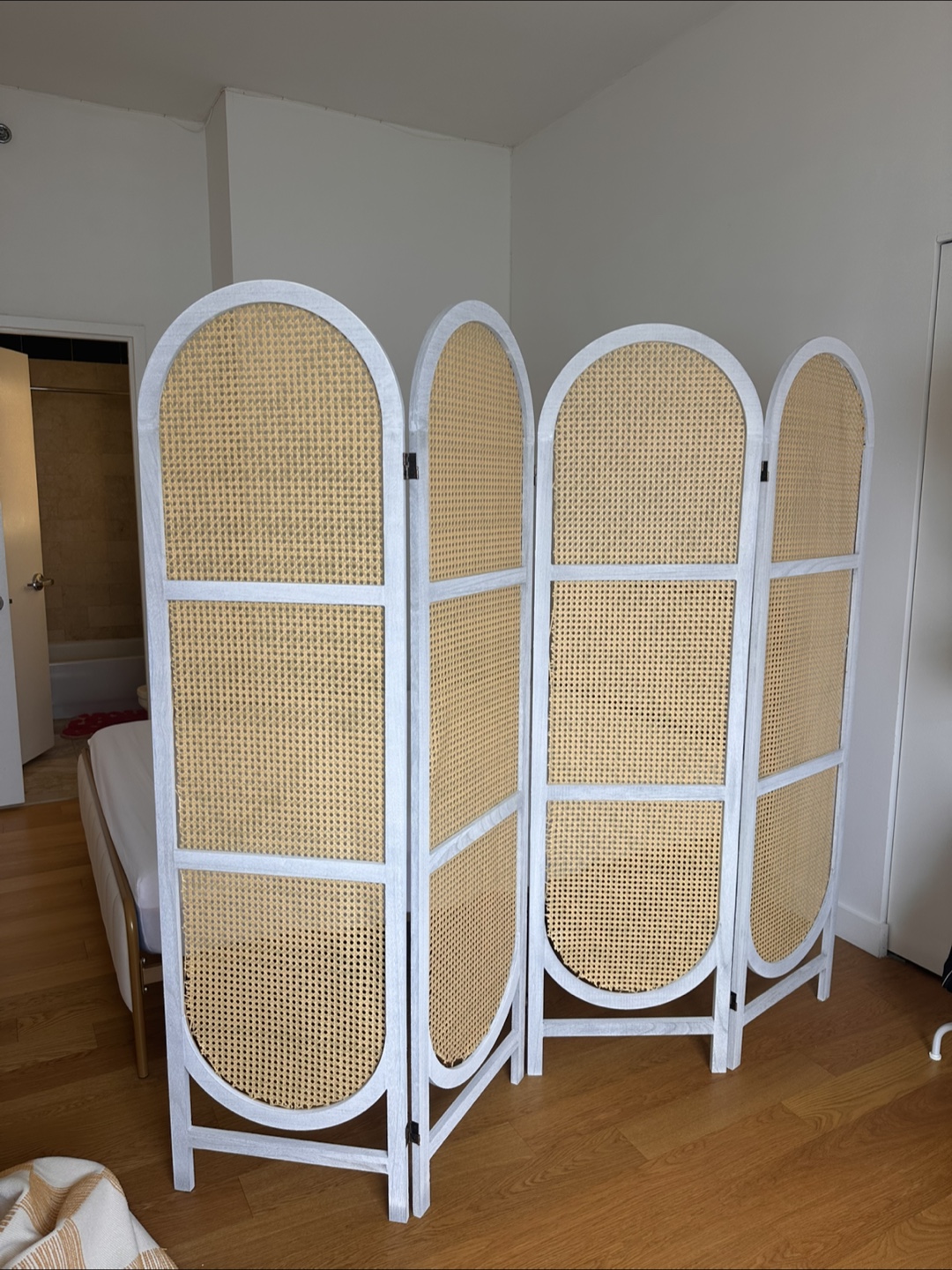 Rattan Wood Room Divider