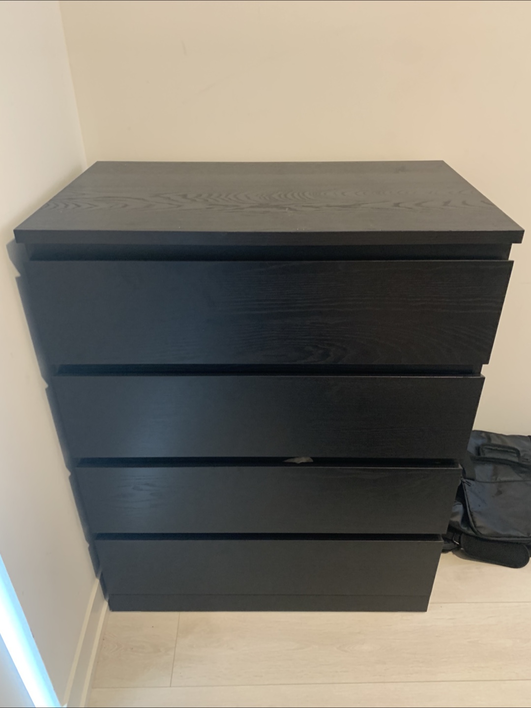IKEA Malm Black-Brown 4-Drawer Dresser