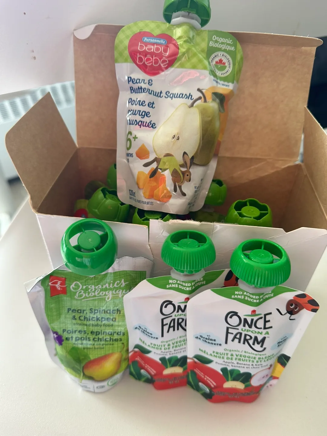 Baby Bebe Pear & Butternut Squash Pouches, 6+ thumbnail