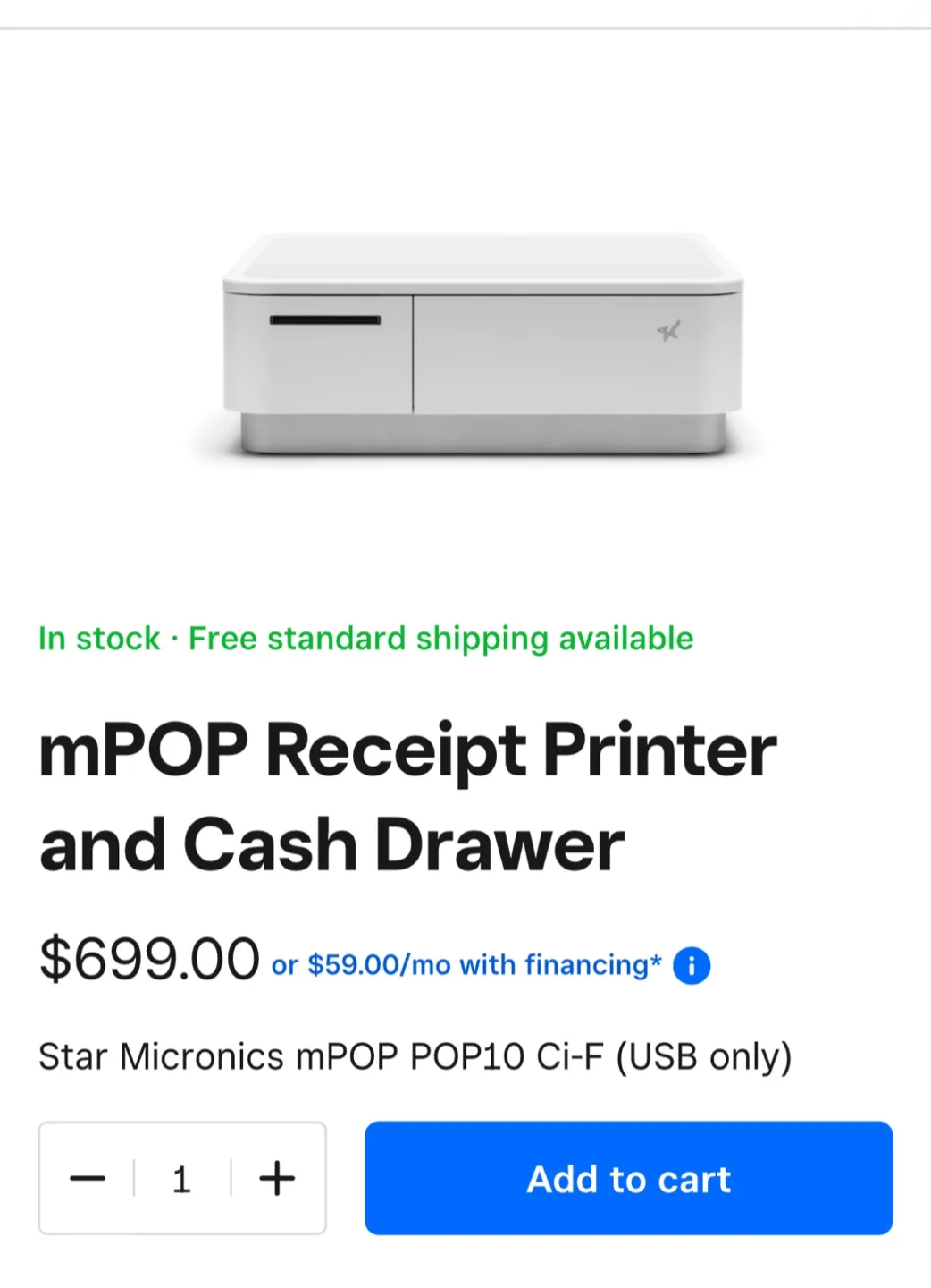 Star Micronics mPOP Receipt Printer & Cash Drawer image indicator(2)