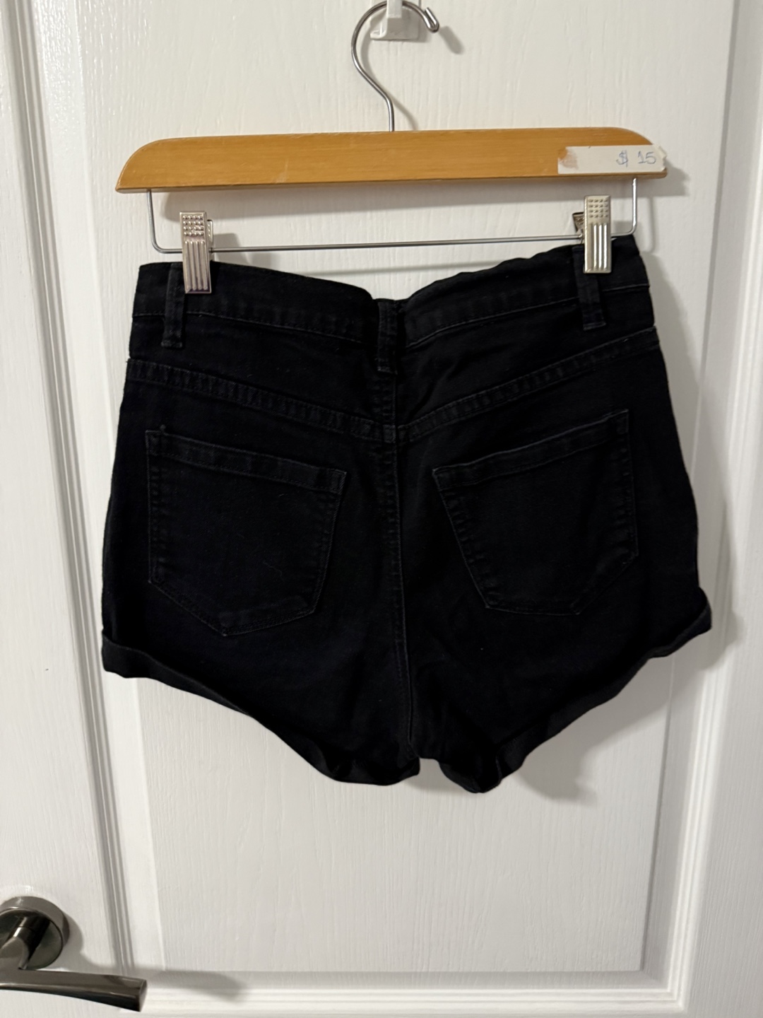 Black Denim Shorts - photo 2