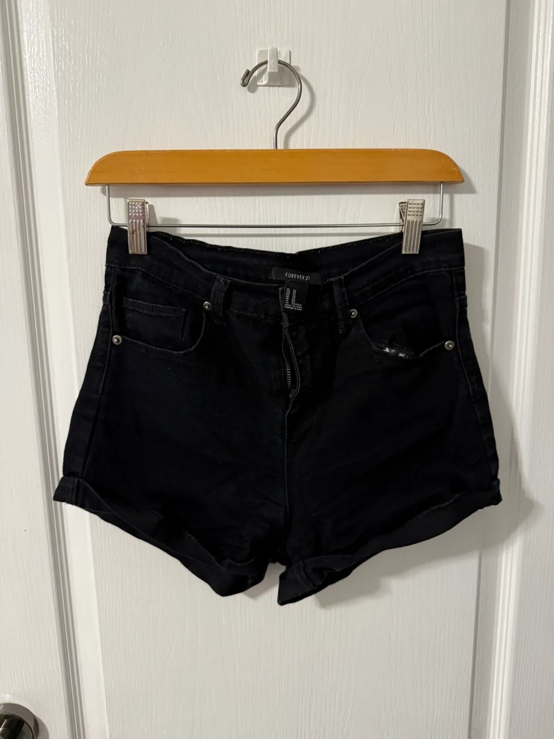 Black Denim Shorts thumbnail