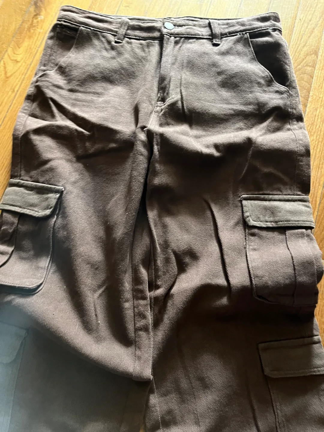 Shein Brown Cargo Pants Size L thumbnail