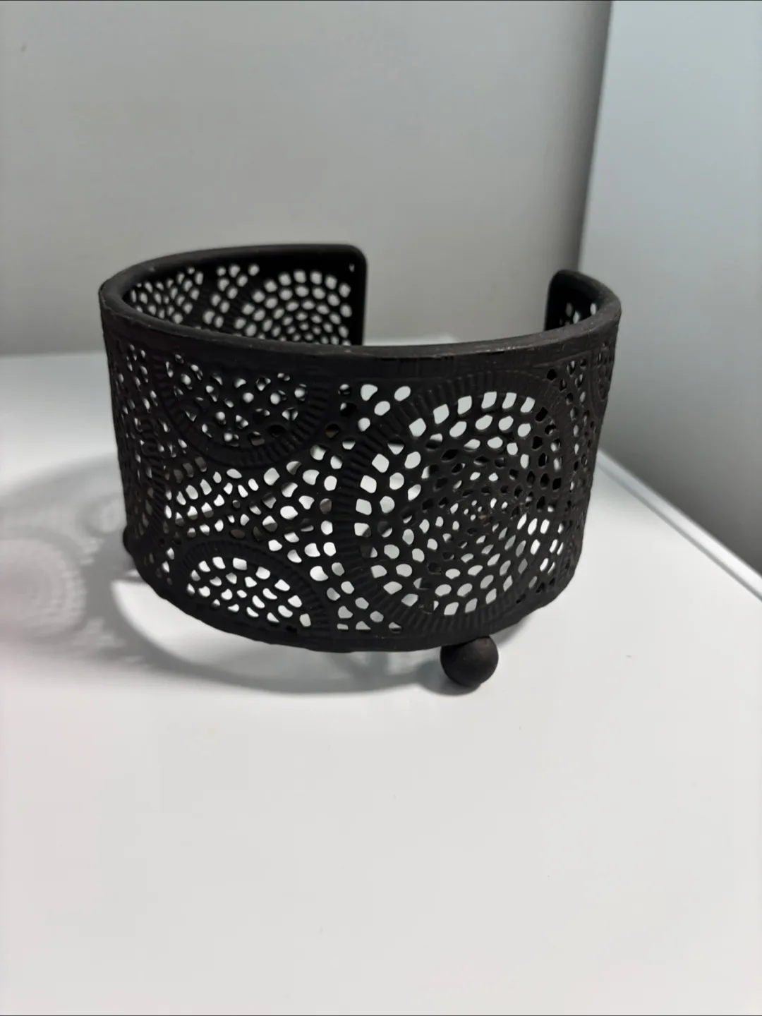 Black Metal Candle/plant Holder thumbnail