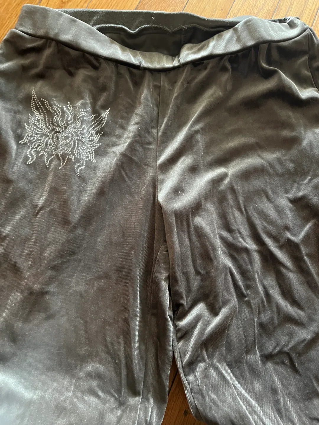 Velvet Pants with Rhinestone Design thumbnail