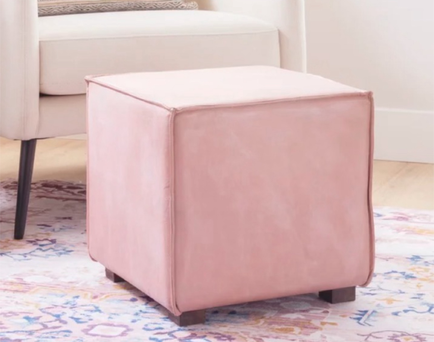Pink Ottoman Footstool - photo 2