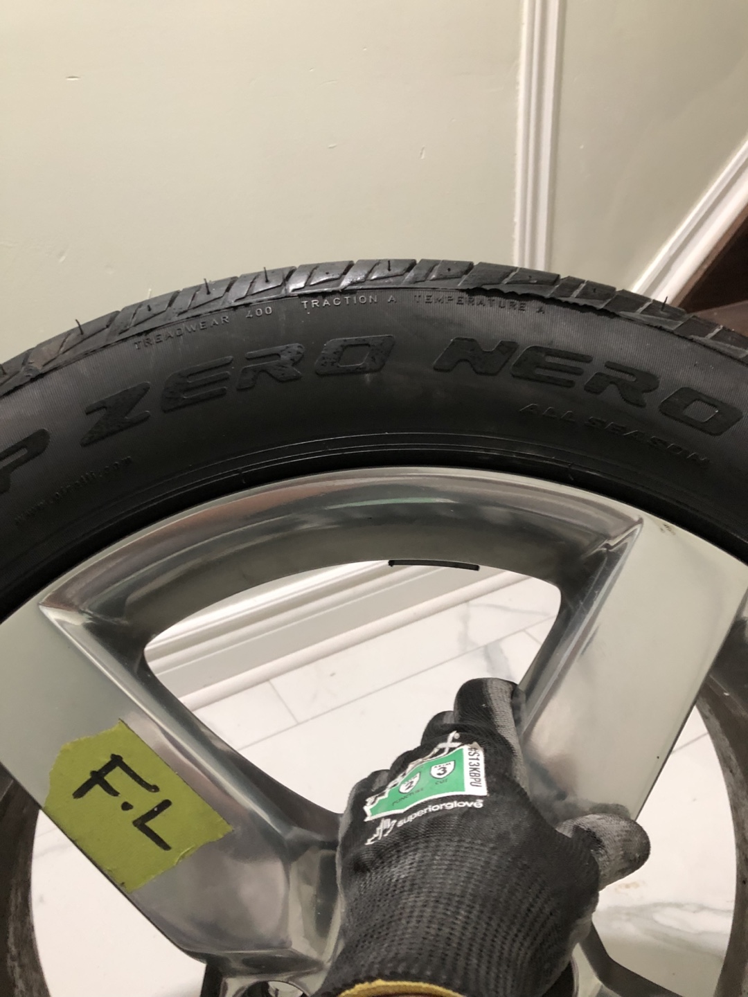 Pirelli P Zero Nero 245/50 ZR19 Tire on Chevy Rim - photo 2
