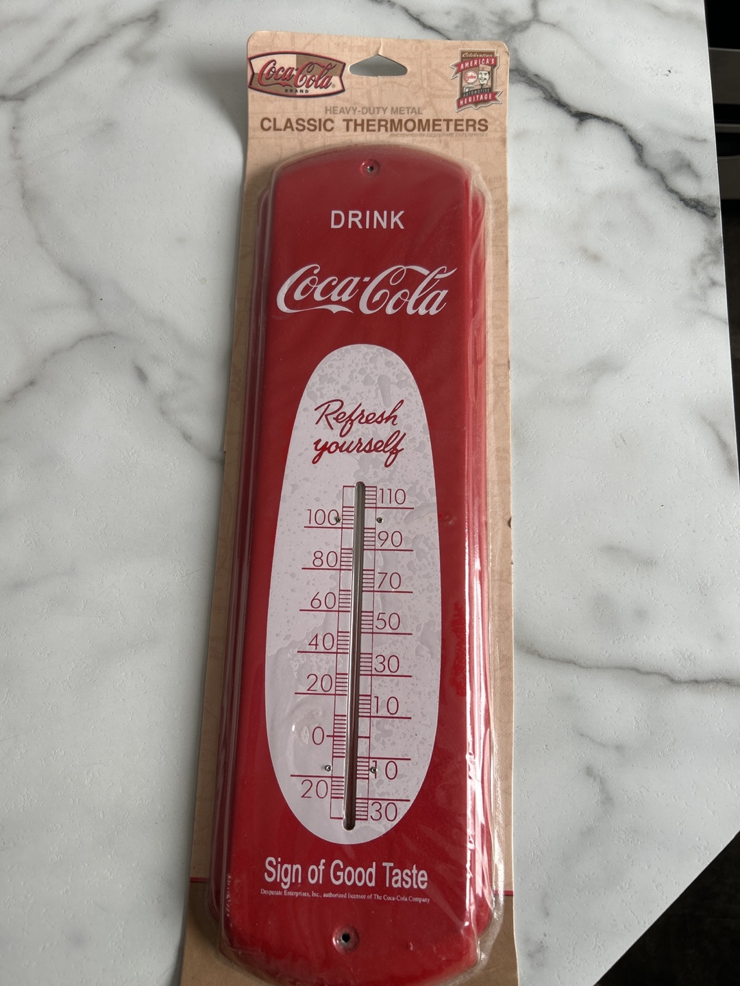 Coca-Cola Classic Thermometer - Heavy Duty Metal