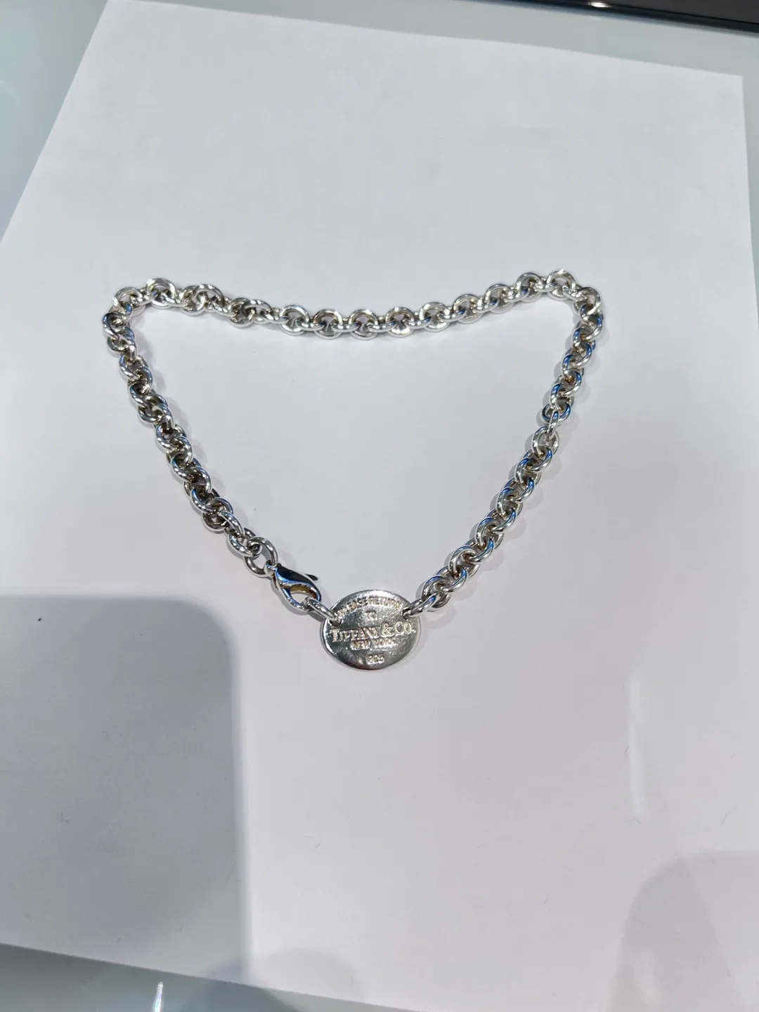 Tiffany & Co. Oval Tag Chain Necklace image indicator(2)