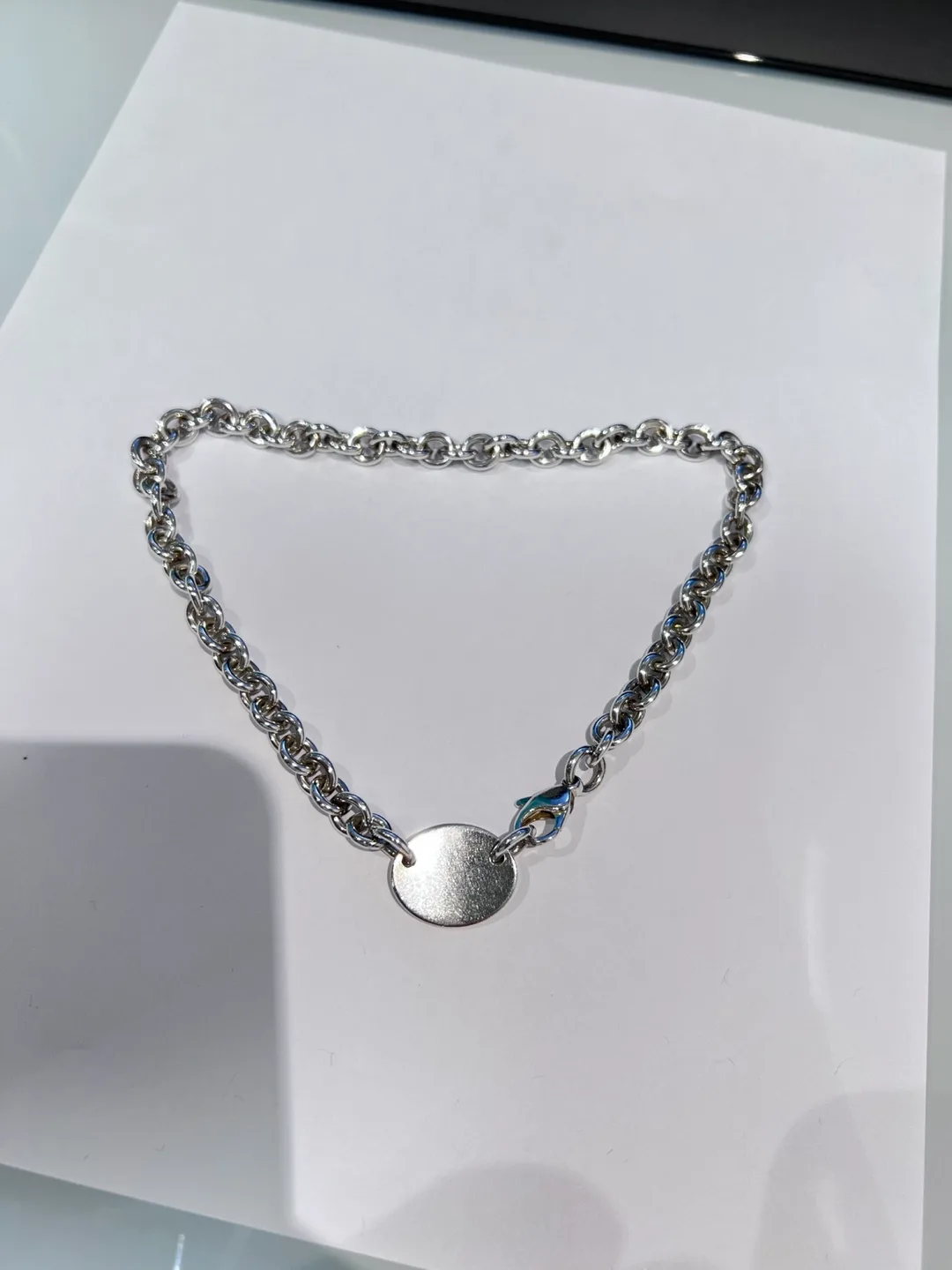 Tiffany & Co. Oval Tag Chain Necklace image indicator(3)